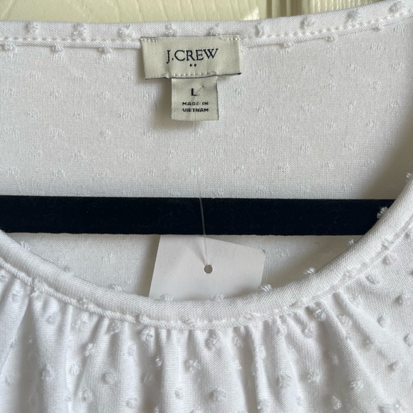 Last chance! NWT J. Crew Factory White Puff Sleeve Blouse with Relaxed Pleats - Picture 2 of 9
